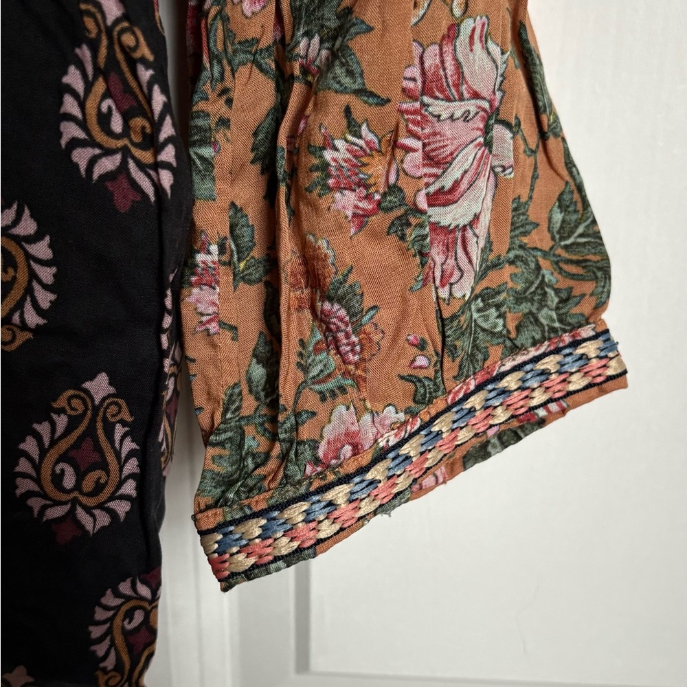Feathers By Tolani / Multicolor Floral Boho Blouse / M View 4